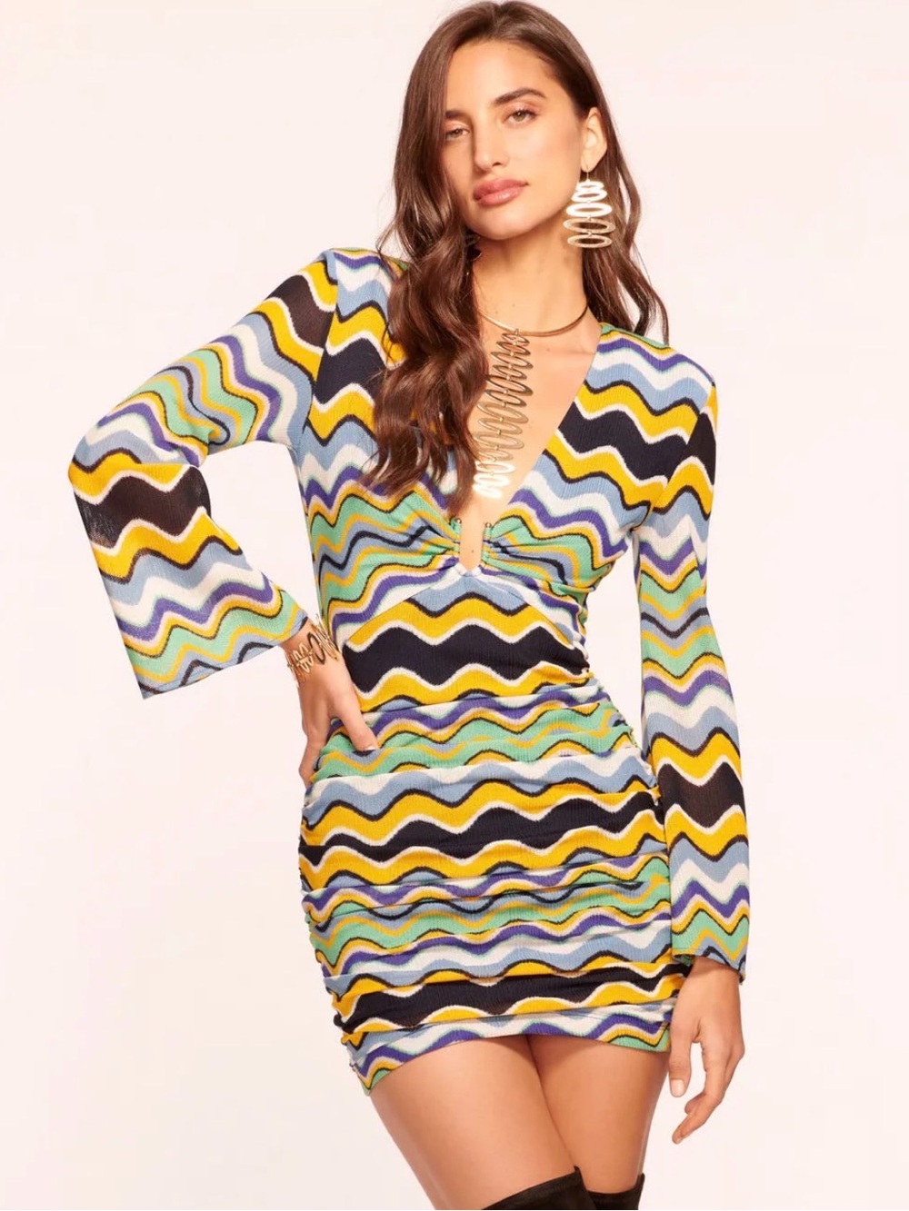 NWT Ramy Brook Frankie Print Mini Dress